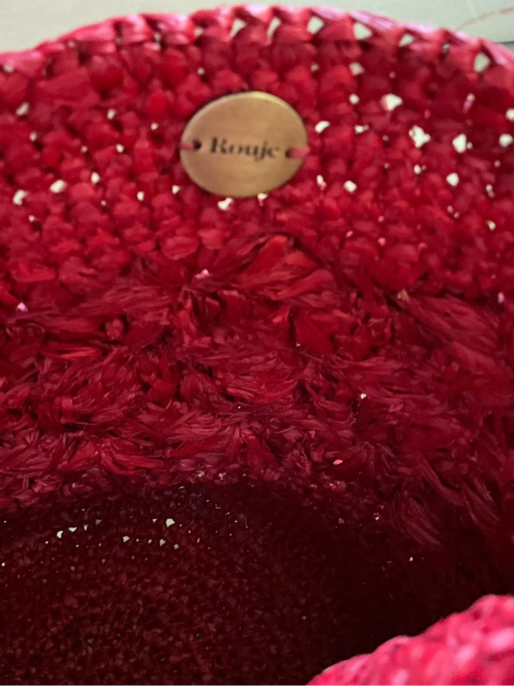 Rouje Handcrafted Red Bucket Bag - Picture 7 of 9